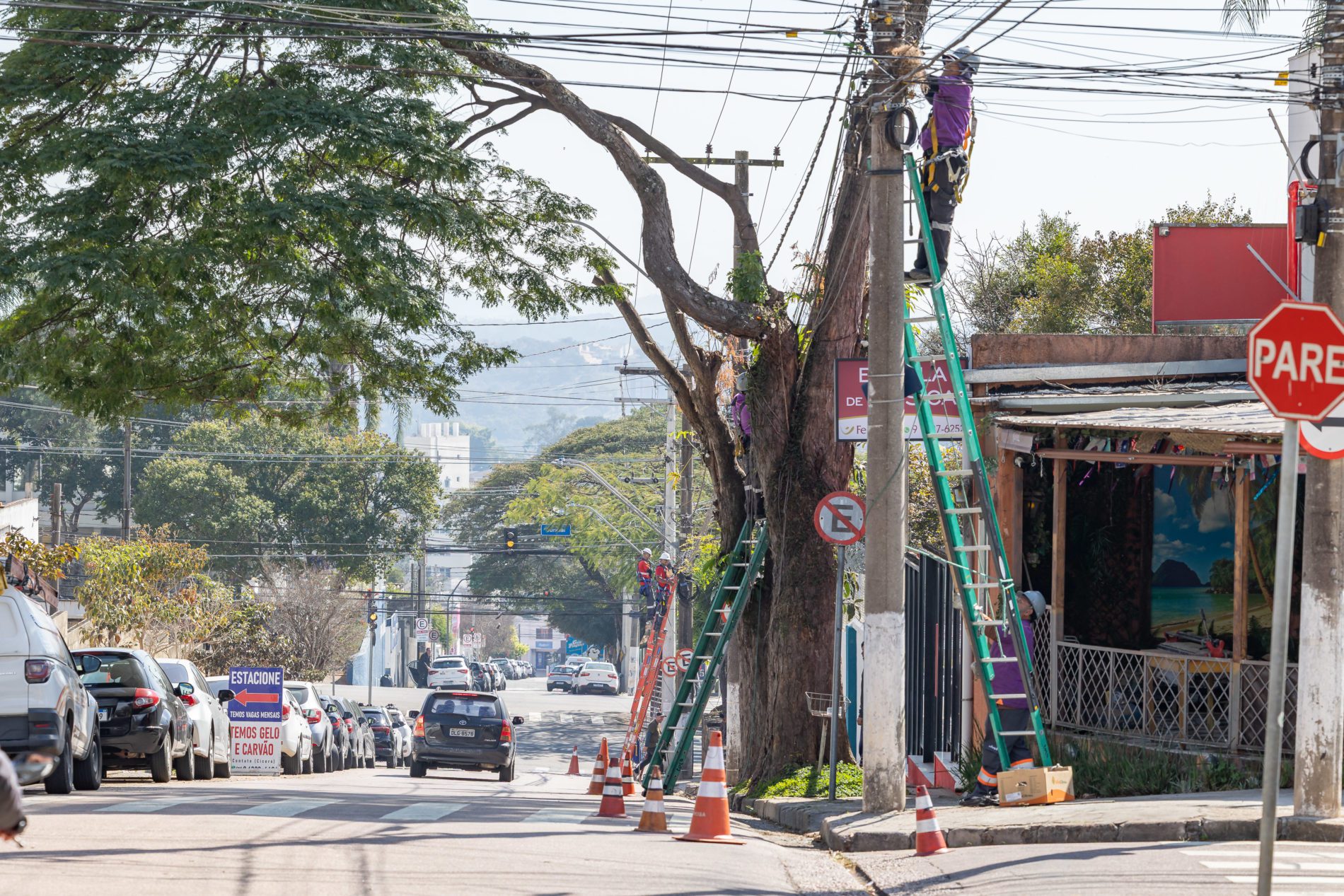 Reordenamento de cabos já alcança quase 3 mil postes